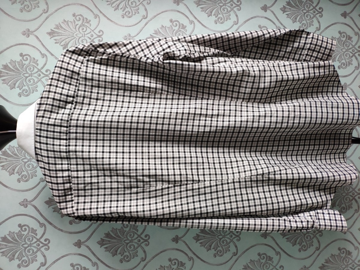 Patrick Hellmann Collection - NEW ! Collar pin & bar plaid shirt.Like Comme des Garcons - 3