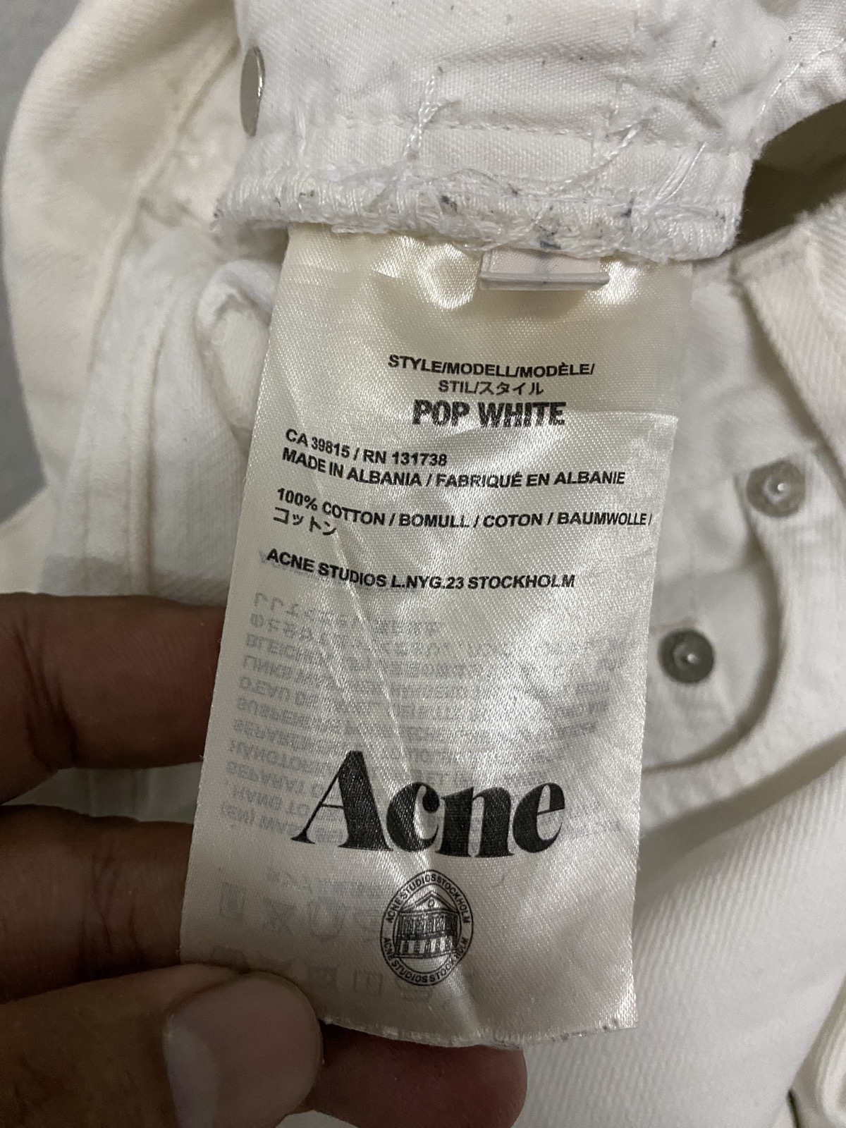 Vintage Acne Studios Pop White Denim Jeans - 9