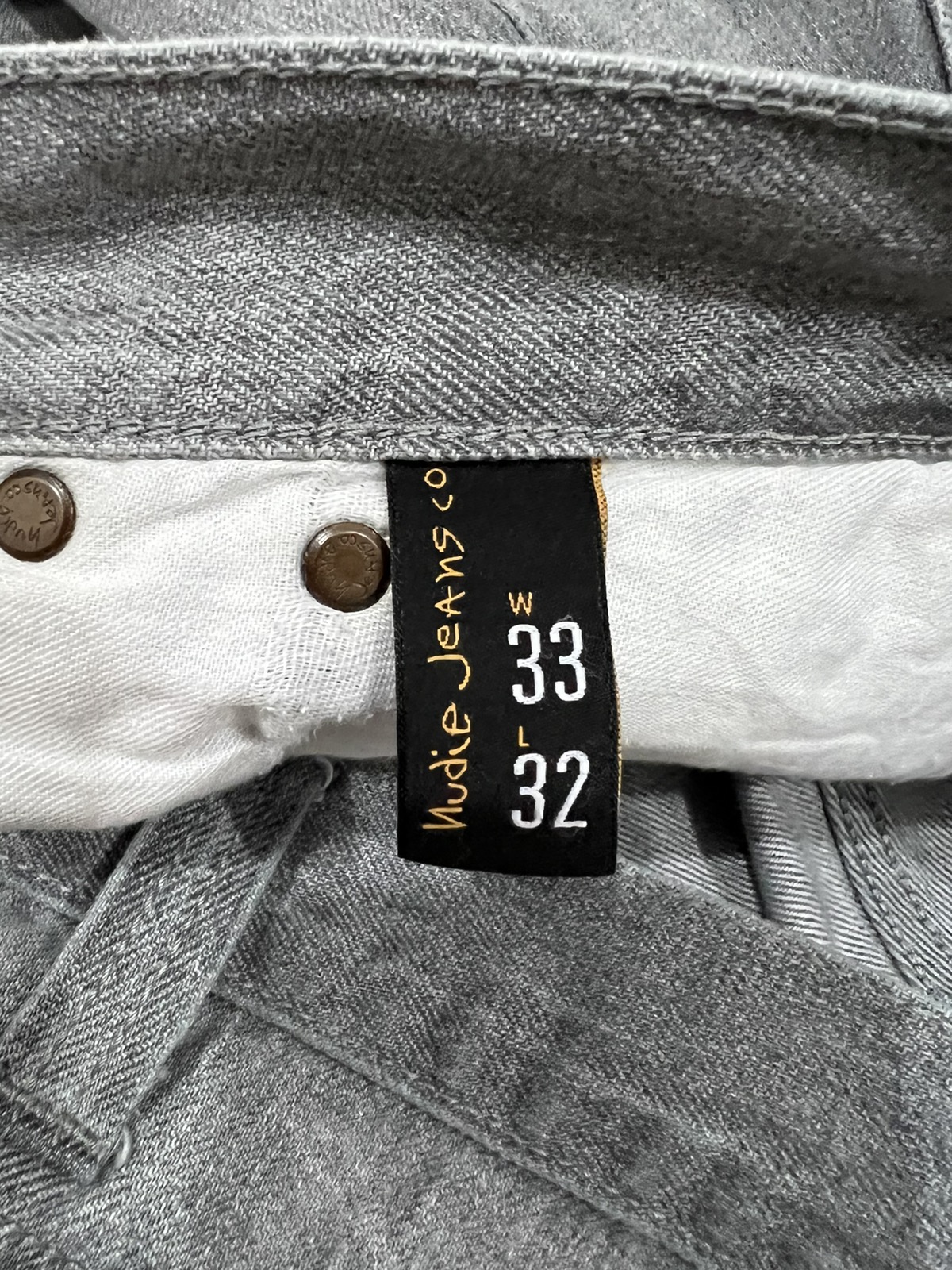Nudie Regular Alf Used Grey Made In Italy Jeans - 12