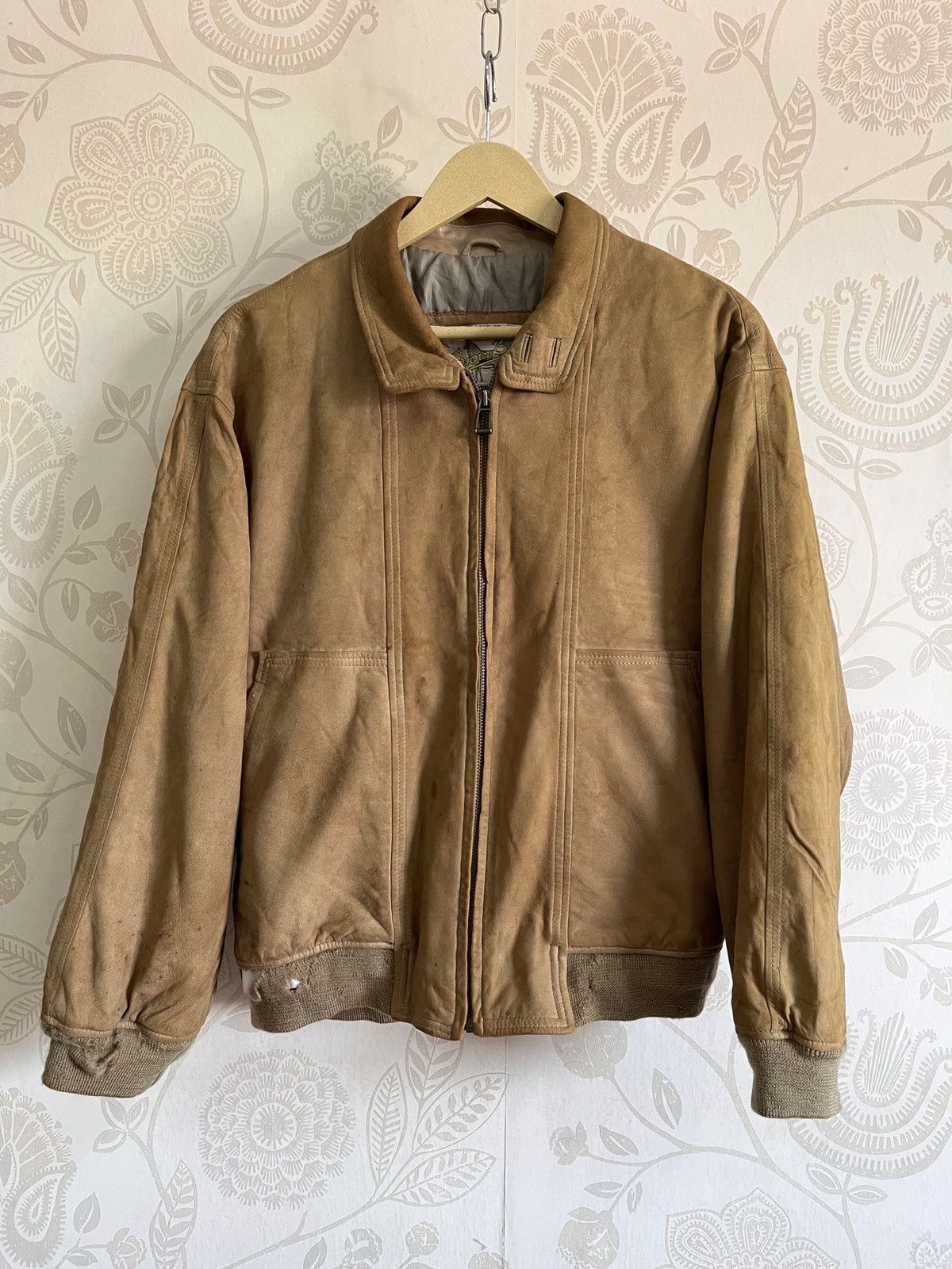 Bjorn Borg Rare Genuine Leather Ripped Jacket Vintage 80s - 19