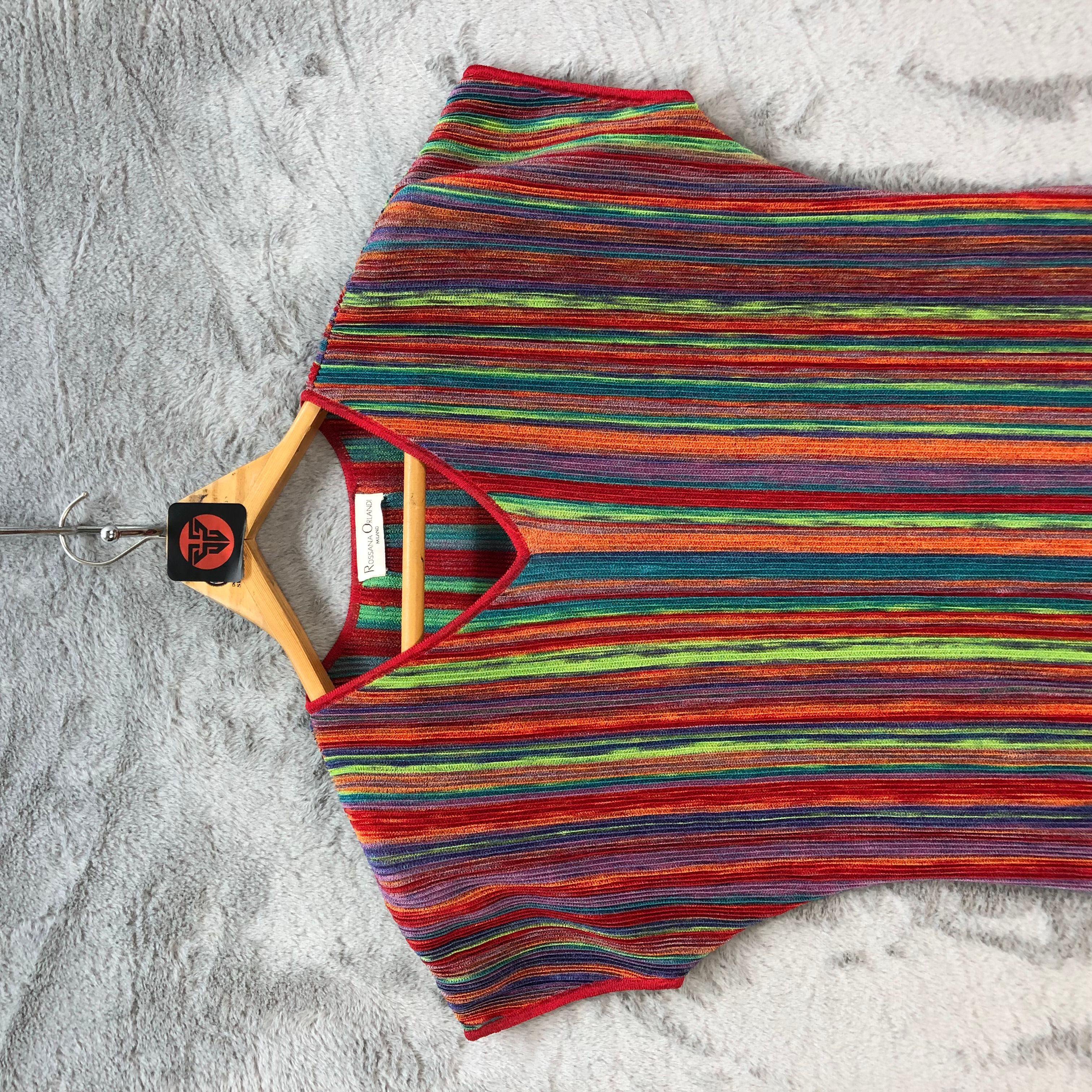 Designer - Vintage Rossana Orlandi Multicolor Pleated Dress #6437-67 - 2