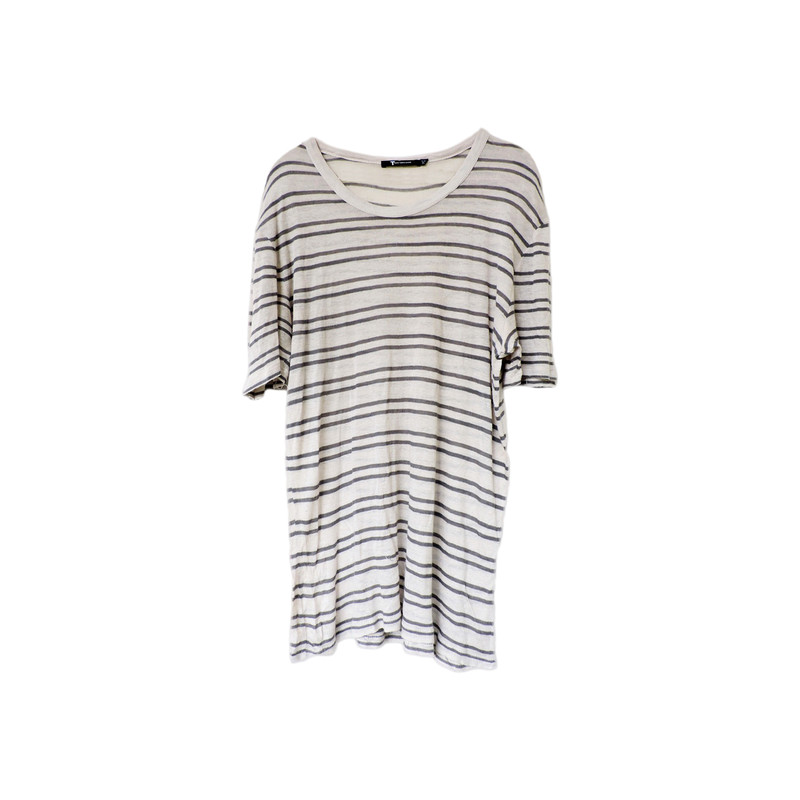 T BY ALEXANDER WANG STRIPED T-SHIRT - 1