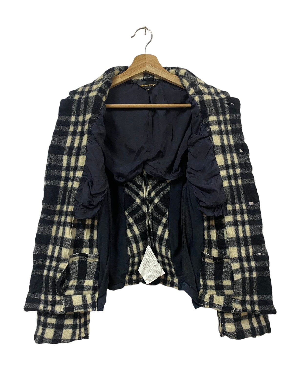 AD2007🔥Comme Des Garçons Plaid Wool Hybrid Jacket - 17