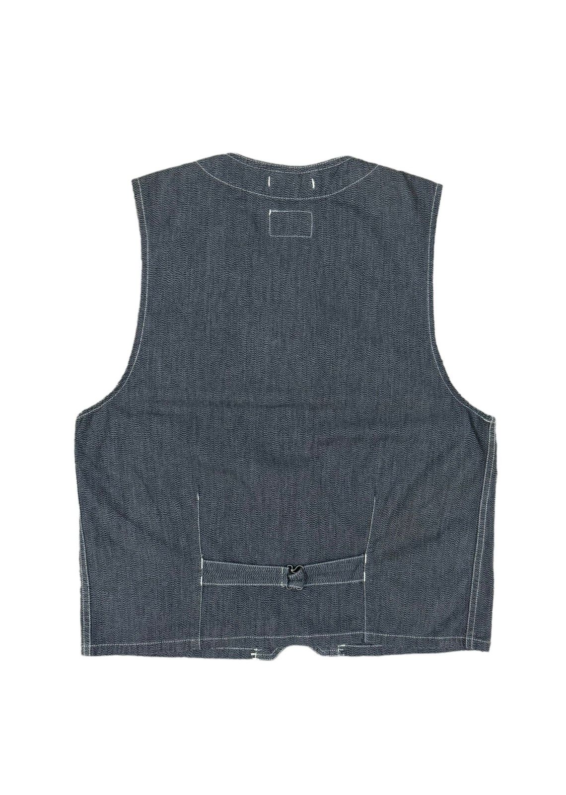 Vtg🔥Engineered Garments Hbt Chambray Buckle Vest Button Vest - 2