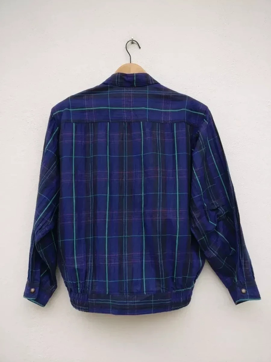 Designer - Crocodile Japan Light Jacket Checkered Coat Outerwear - 2