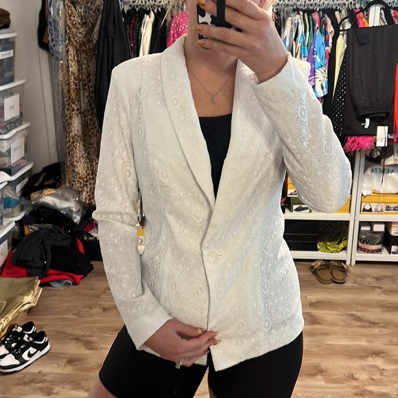 Guess White Lace Blazer - 13