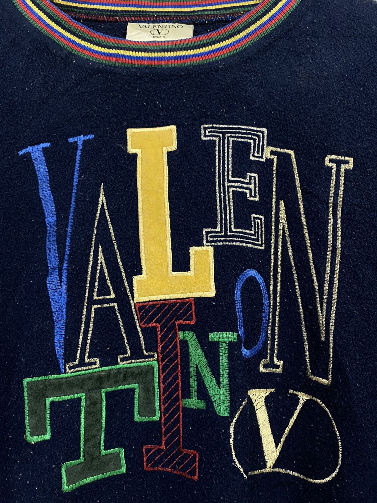 Valentino Sweatshirt Multicolor Crewneck Ringer Design - 3