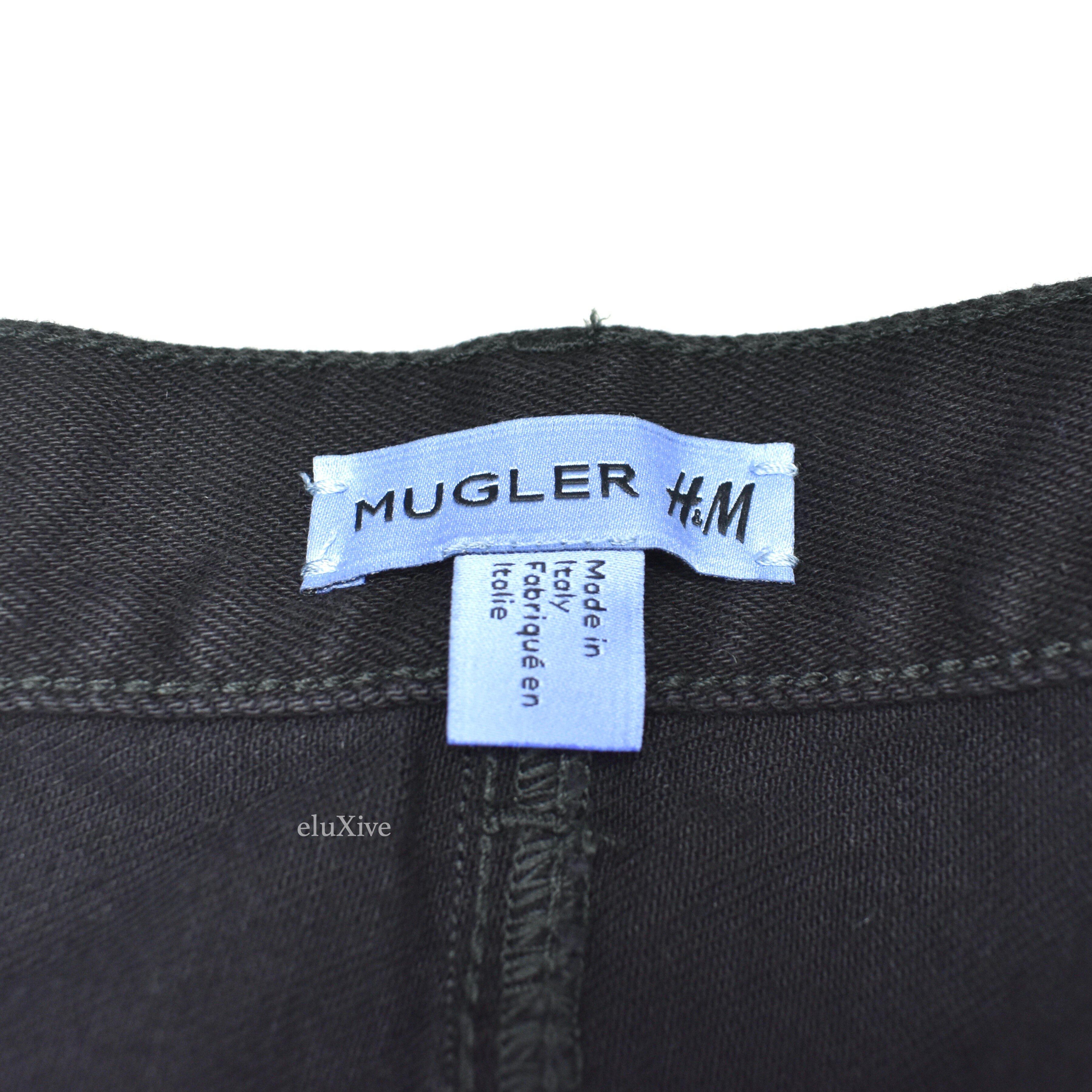 Mugler H&M Black Spiral Panel Denim Jeans - 4