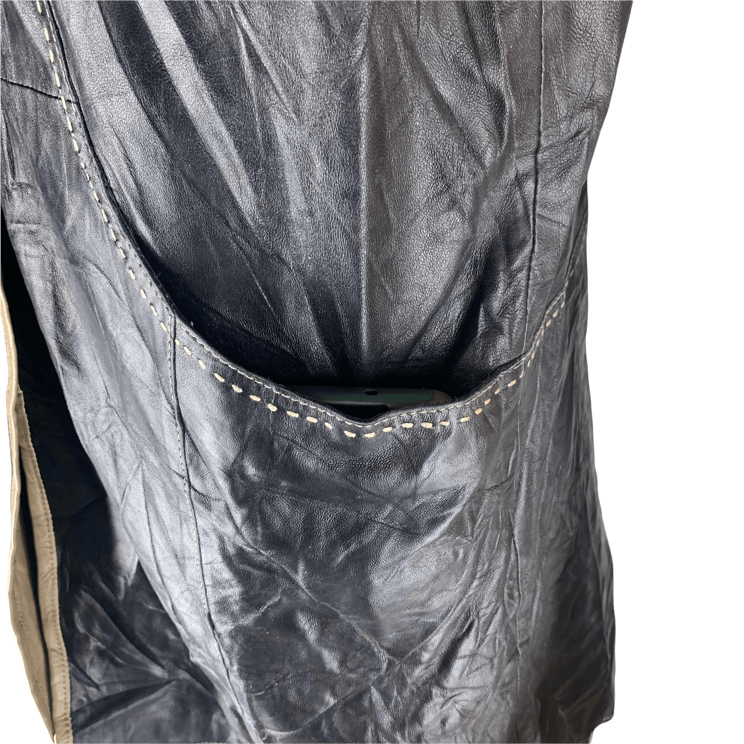 Balmain Paris Leather Hooded Long Vest #3542-47 - 6