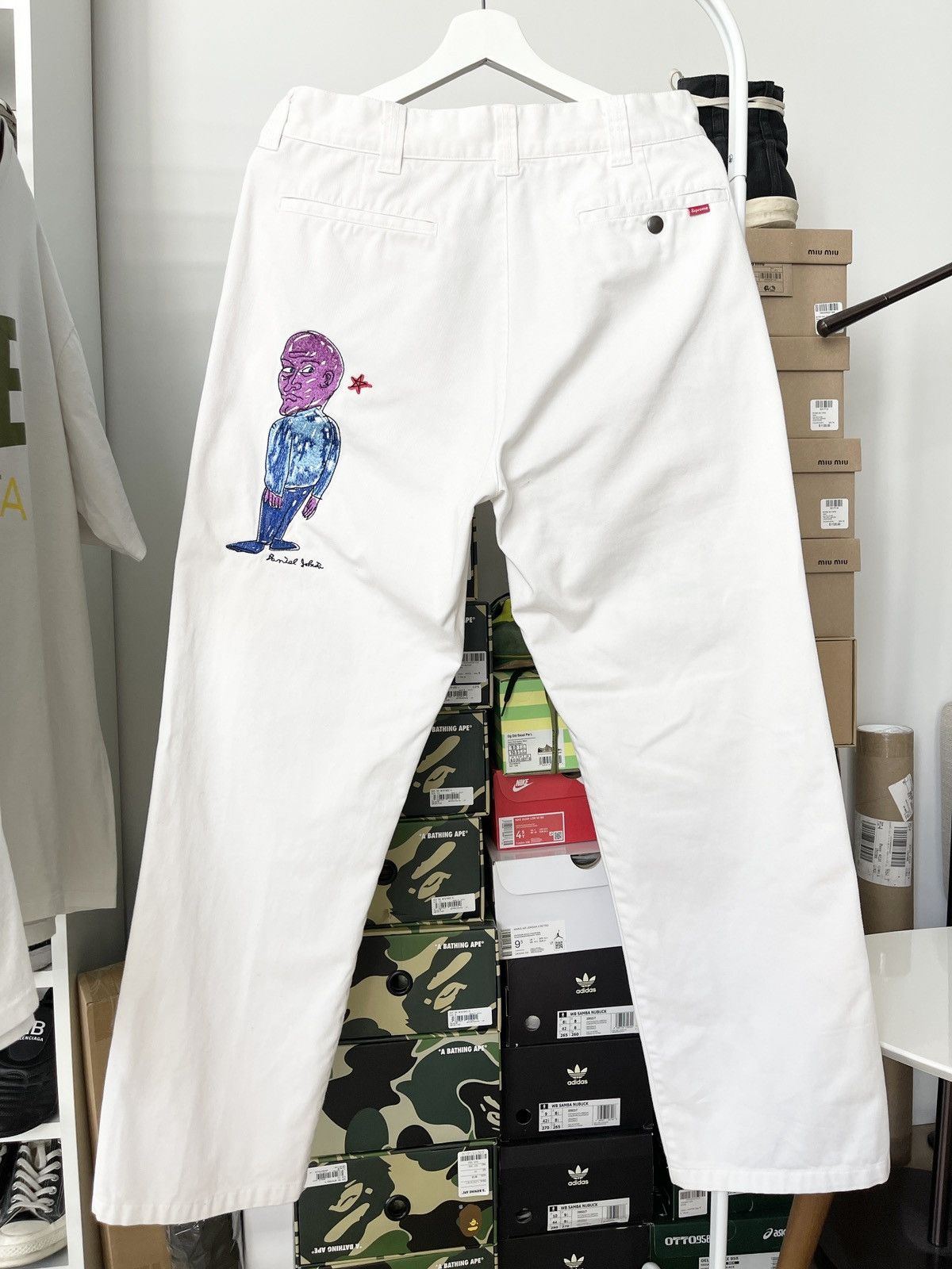 2020 Supreme x Daniel Johnston Embroidered Pants - 3
