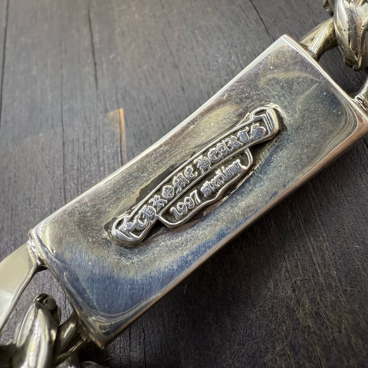 Chrome Hearts Chrome Hearts Lobster Clasp Cross ID Cuban Bracelet - 7
