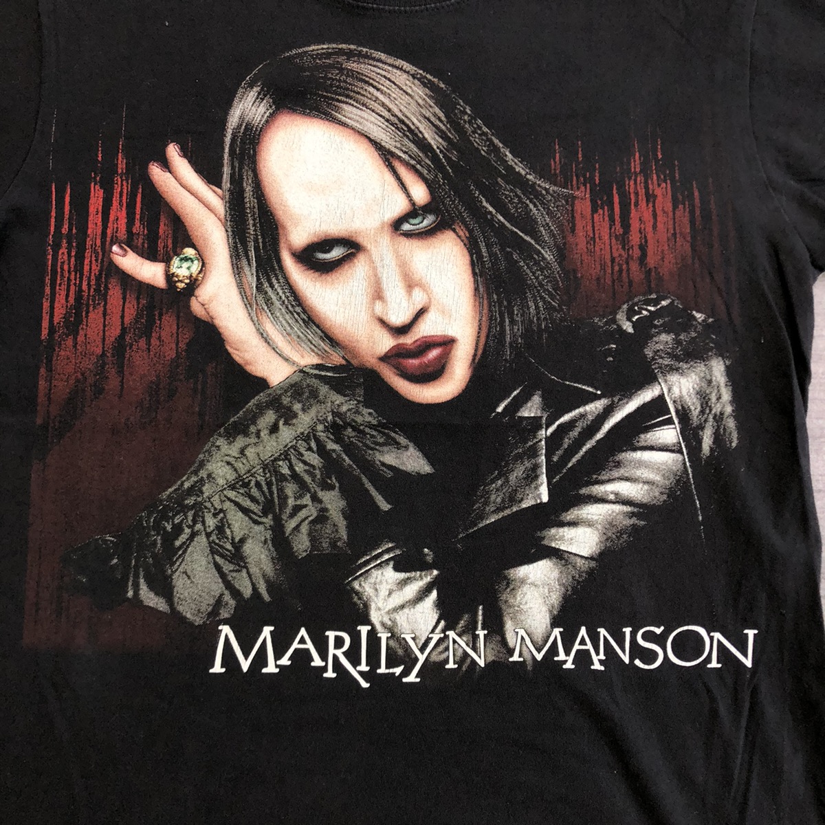Vintage - Vintage Bootleg Marilyn Manson Band T Shirt Medium Size - 5