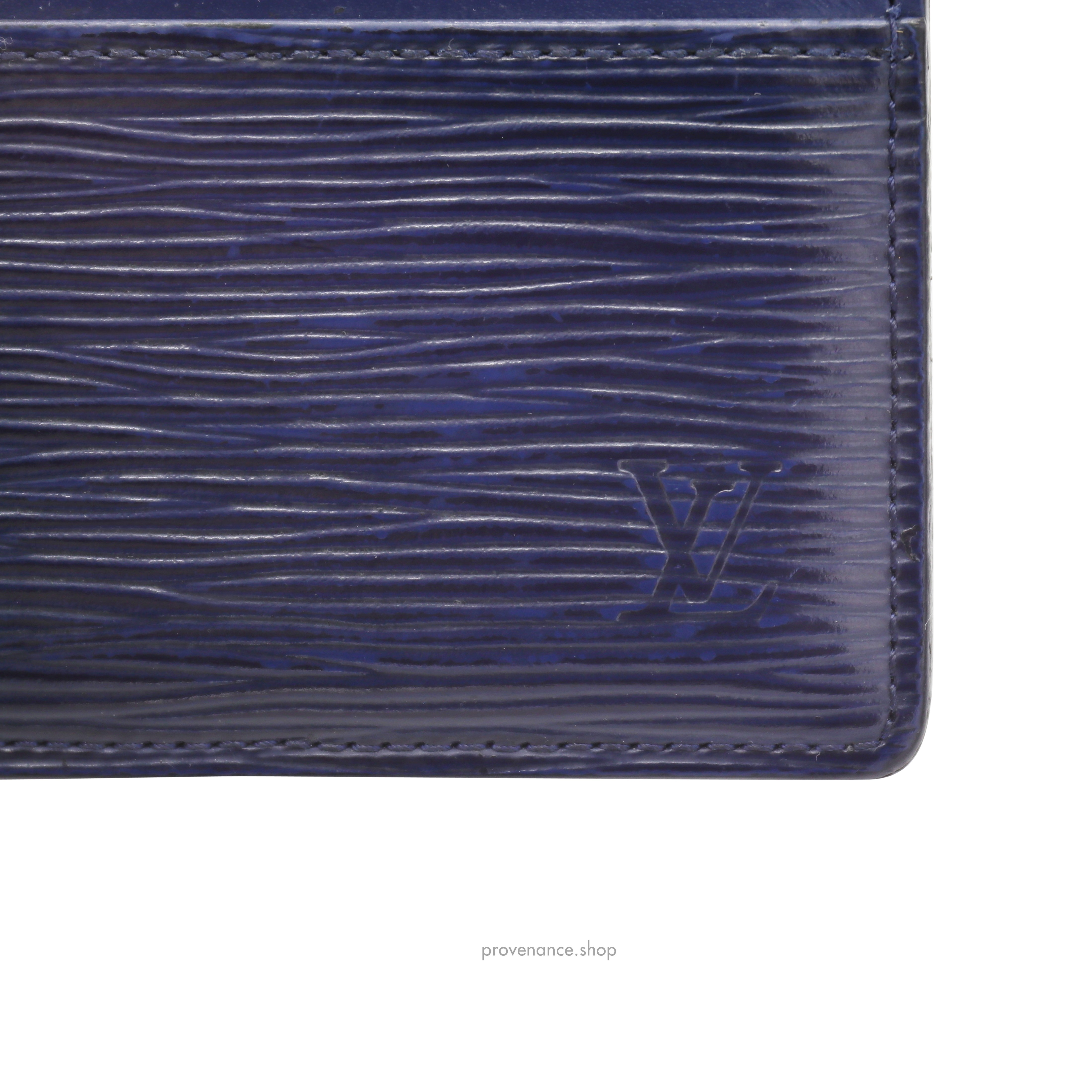 Card Holder Wallet - Navy Blue Epi Leather - 7