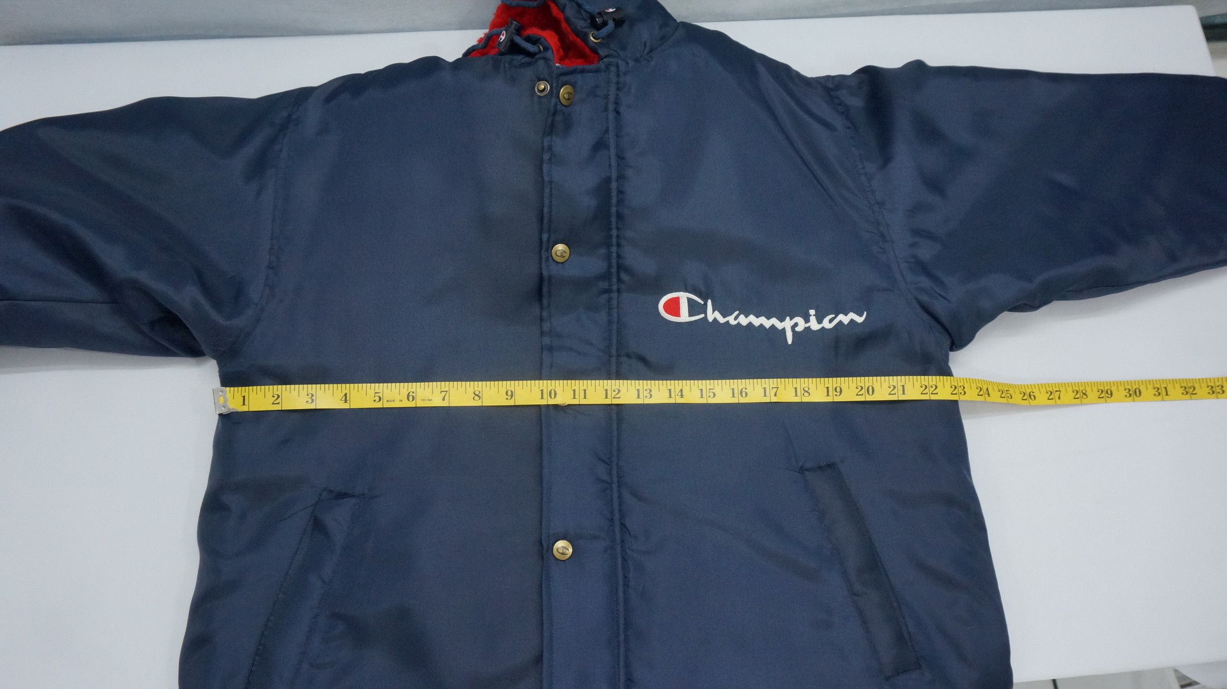 Vintage CHAMPION Long Jacket Big Logo Embroidery - 16