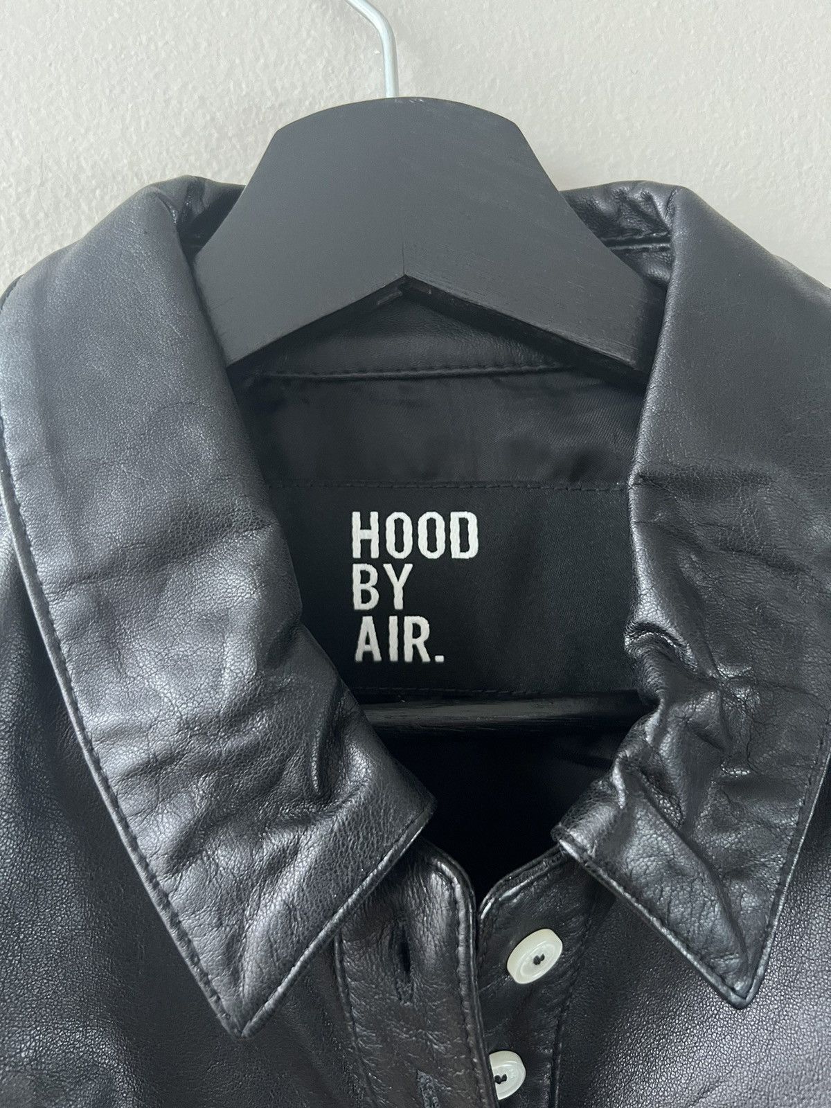 Hood By Air - Leather Cropped Polo - 3