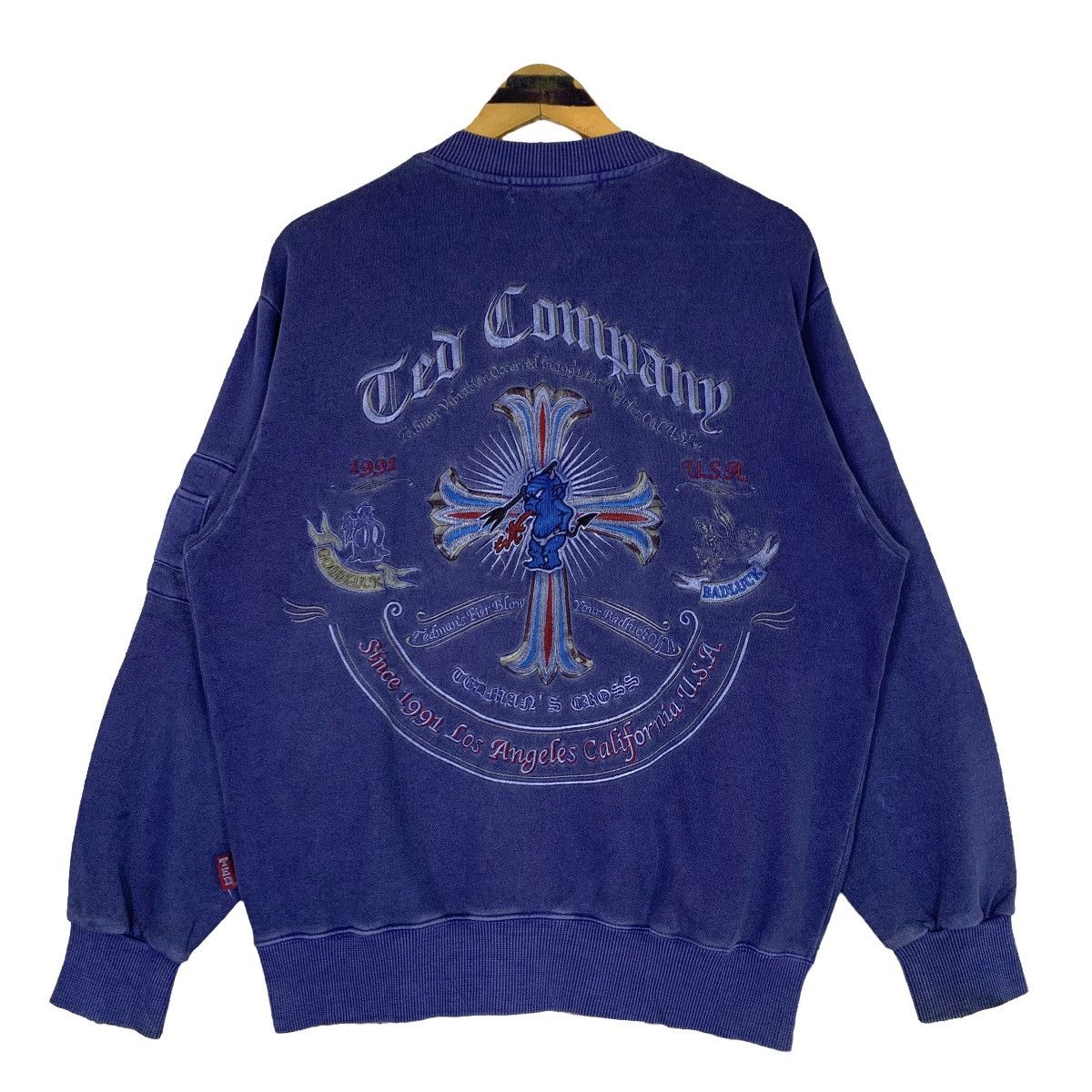 Tedman’s Cross Big Logo Embroidery Bomber Jacket Size 40/M - 8