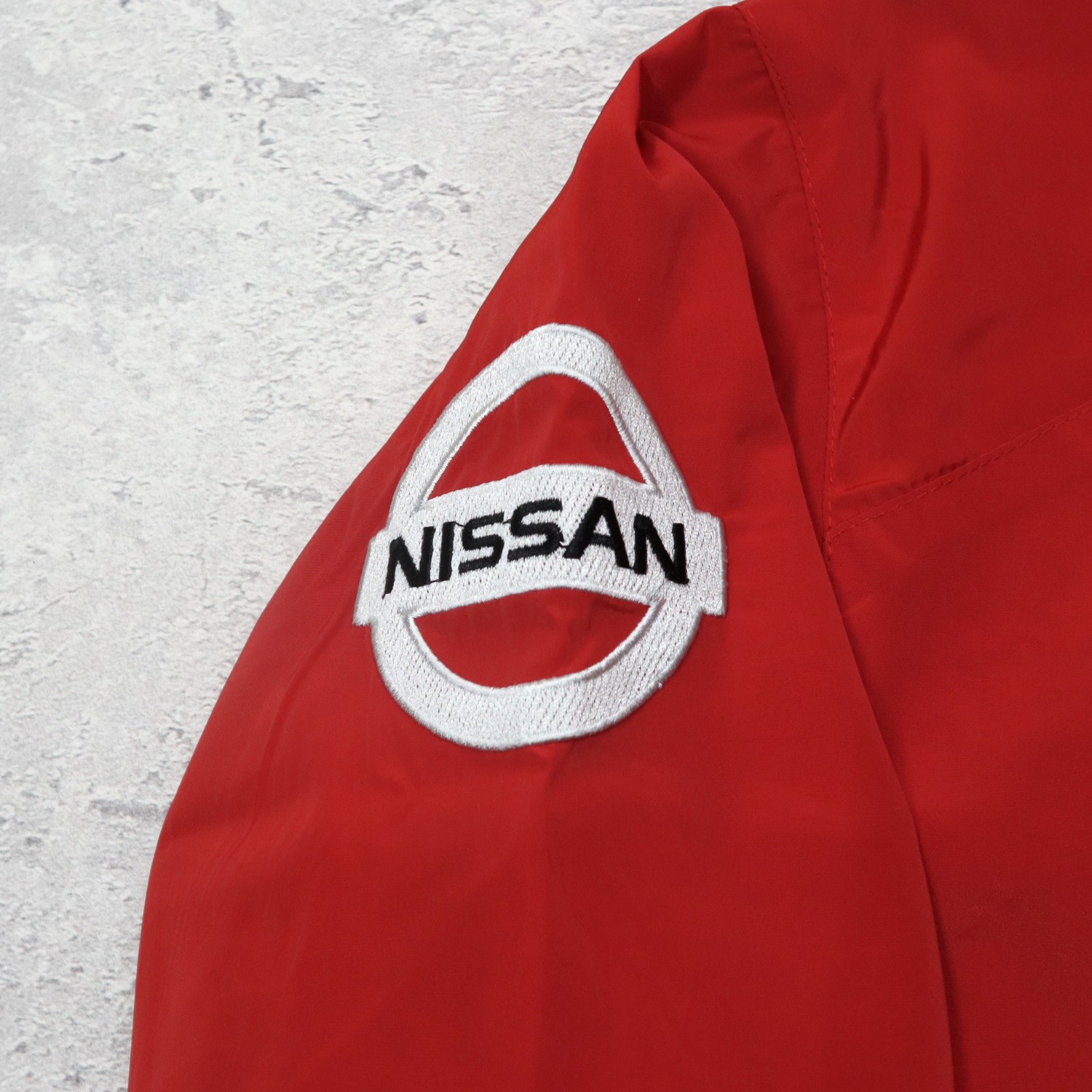 Vintage 90s 00s Y2K NISSAN x UNDEFEATED Embroidered Big Logo Spellout Bomber Worker Jacket - 4