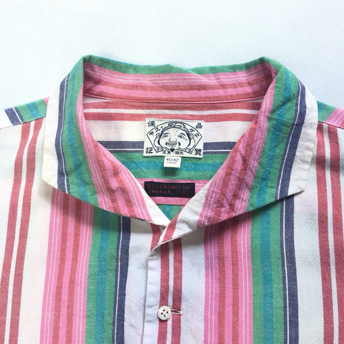 Evisu Japan Multicolor Stripes Pullover Shirt - 7