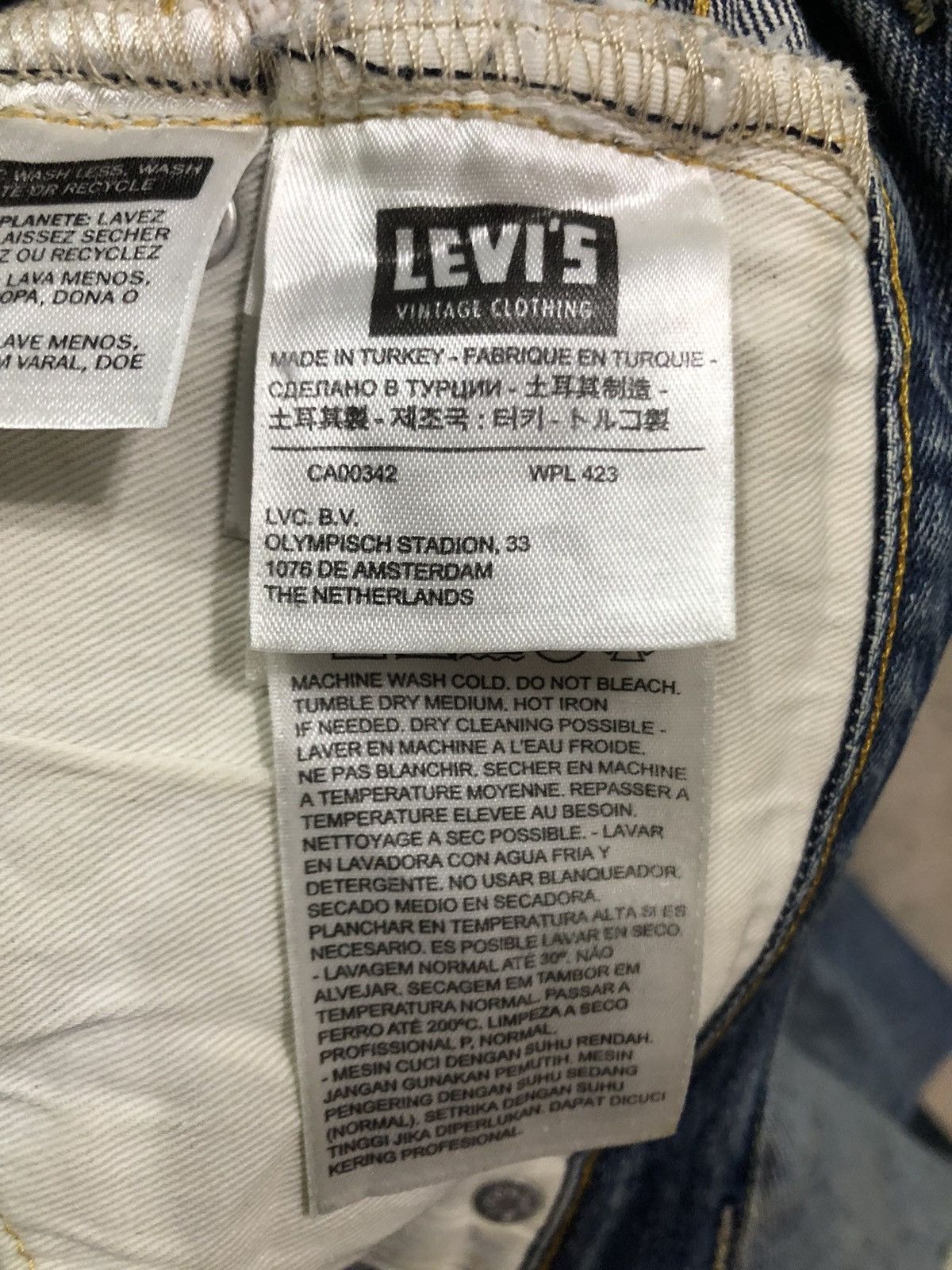 Vintage 90’s Trashed Levis 501Z XX Big E Selvedge Denim - 8