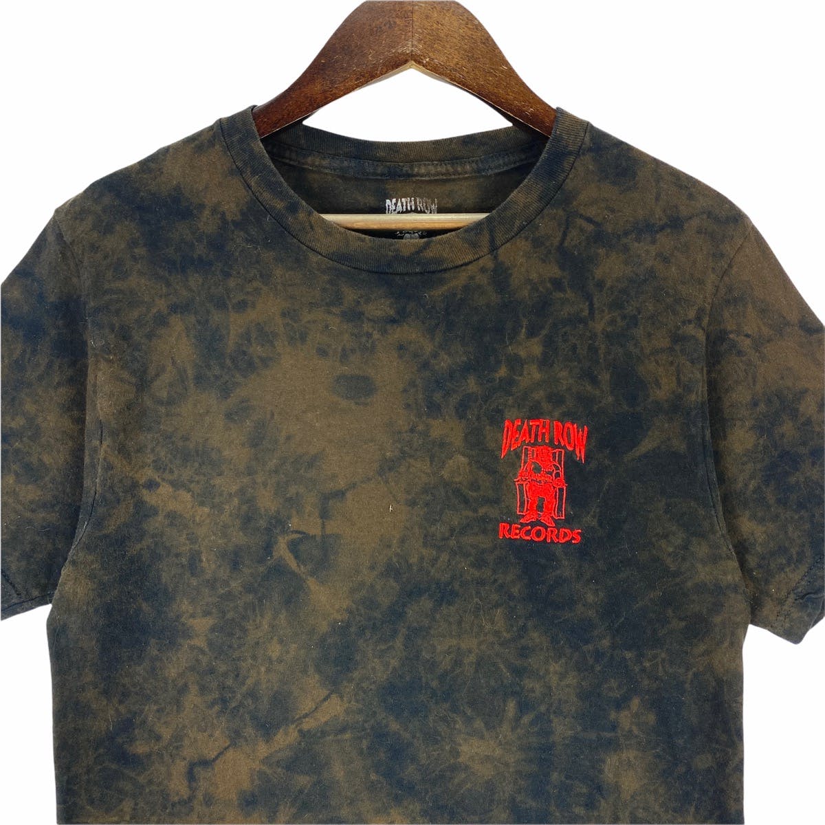 Death Row Records Acid Wash Embroidery T Shirt - 5