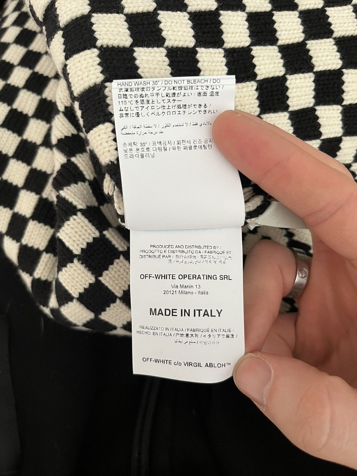 NWT - Off-White Checkered sweater - 8