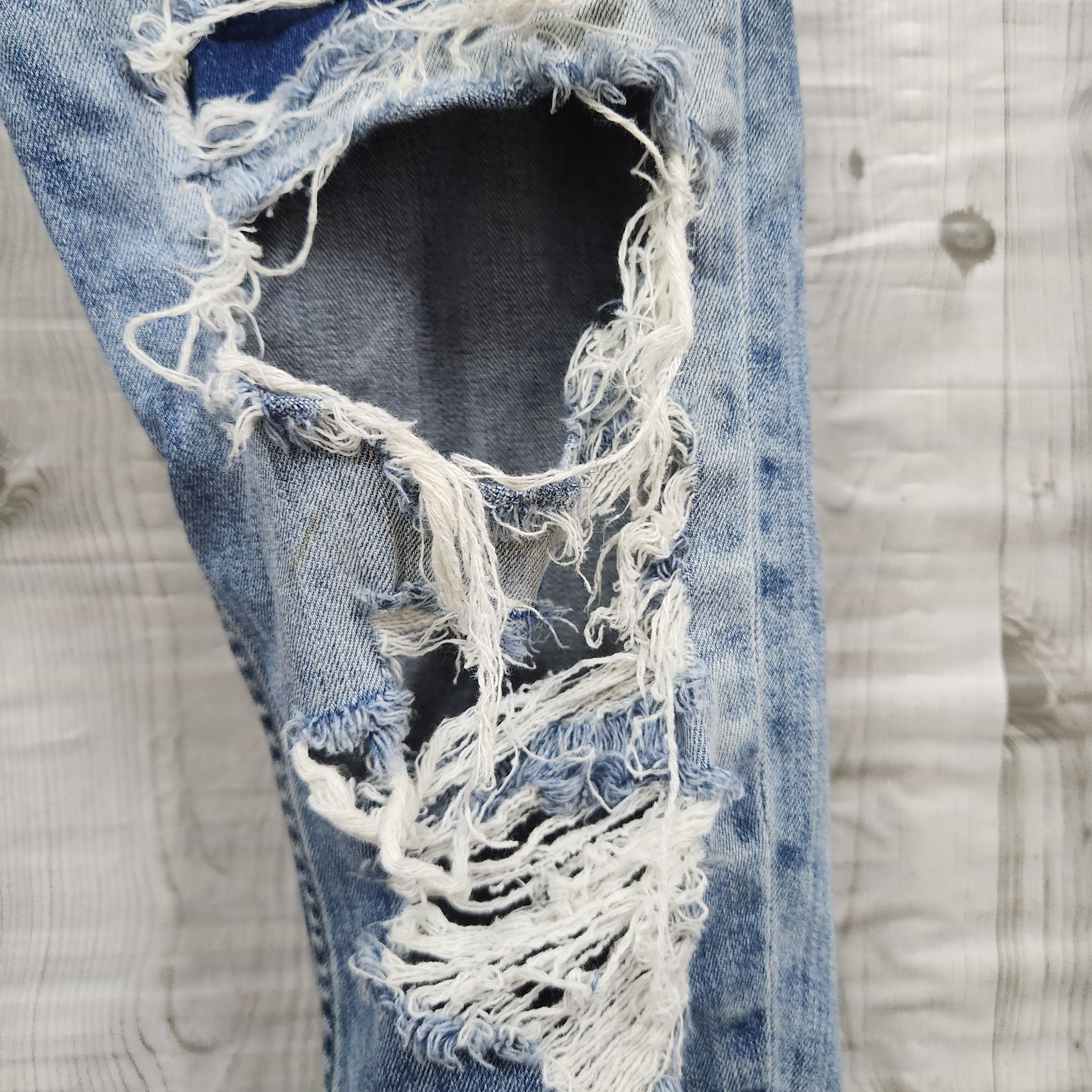 Ripped Denim Distressed Zara Man Jeans - 7