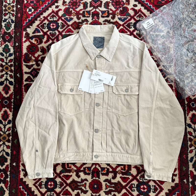 VISVIM 23 ICT 101XX JKT DMGD Jacket Beige - 1