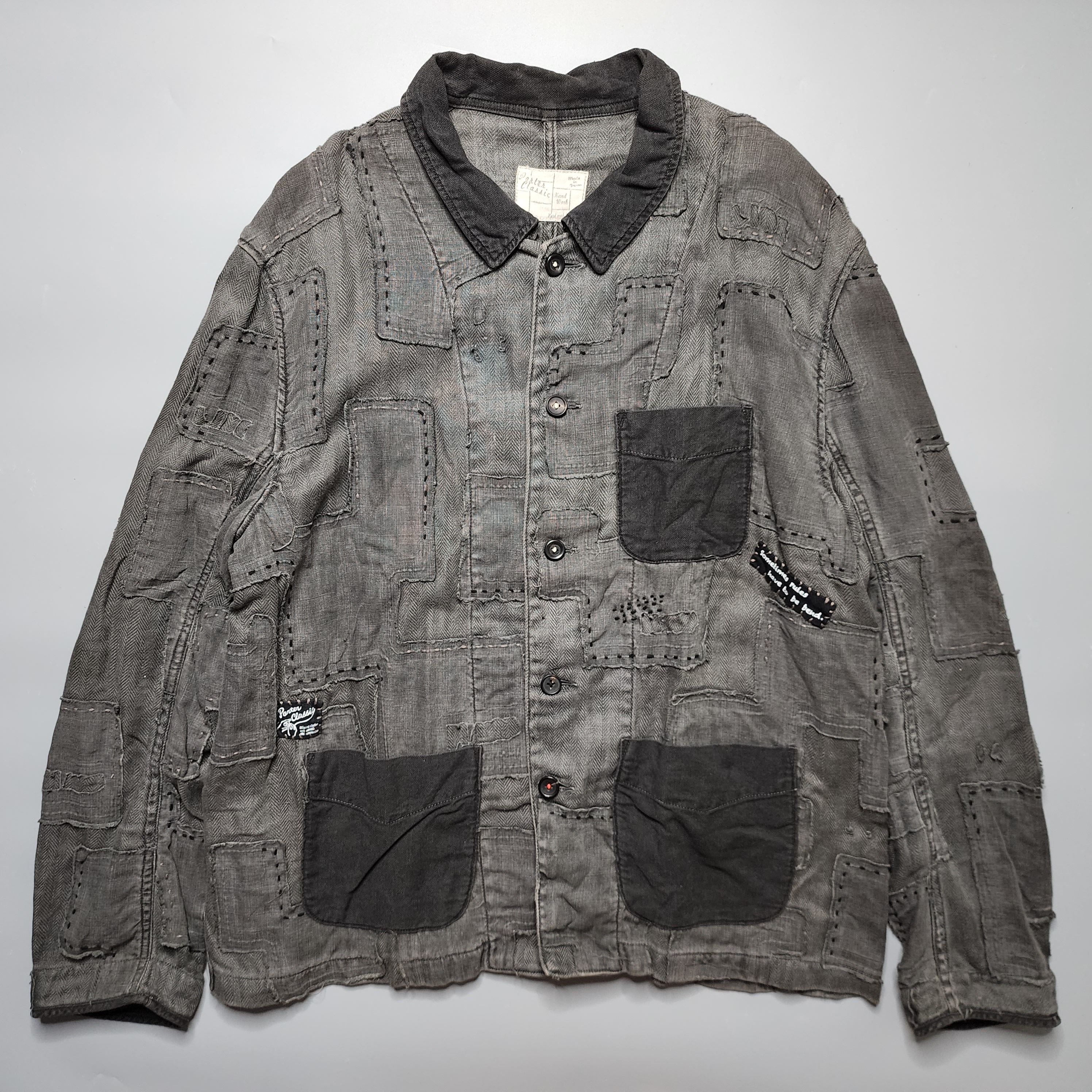 Porter Classic - SS13 Boro Patchwork French Work Jacket - 1