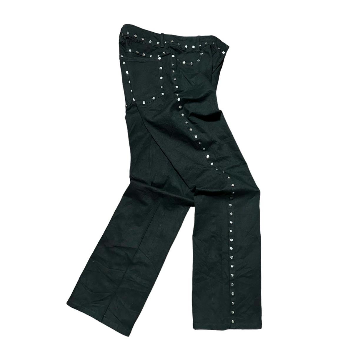 Studded Black Denim Pants - 1