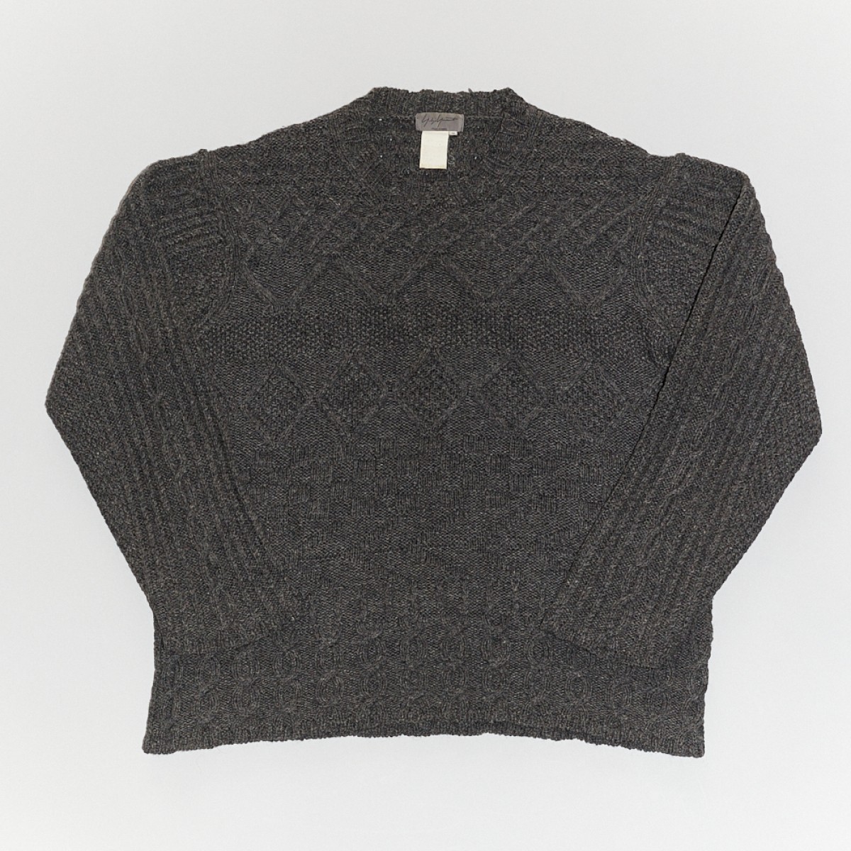 Charcoal Cable Knit Sweater 90s - 1