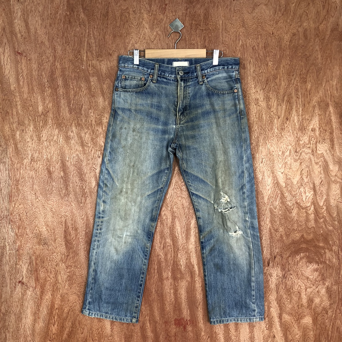 Uniqlo - UJ Uniqlo Distressed Denim Pants - 1