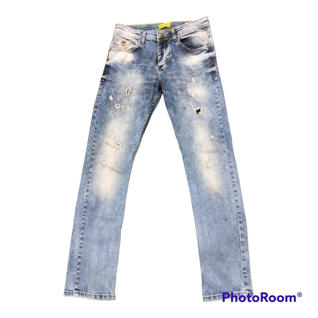 Authentic Vintage Armani Jeans Distressed Denim Slim Fit - 1