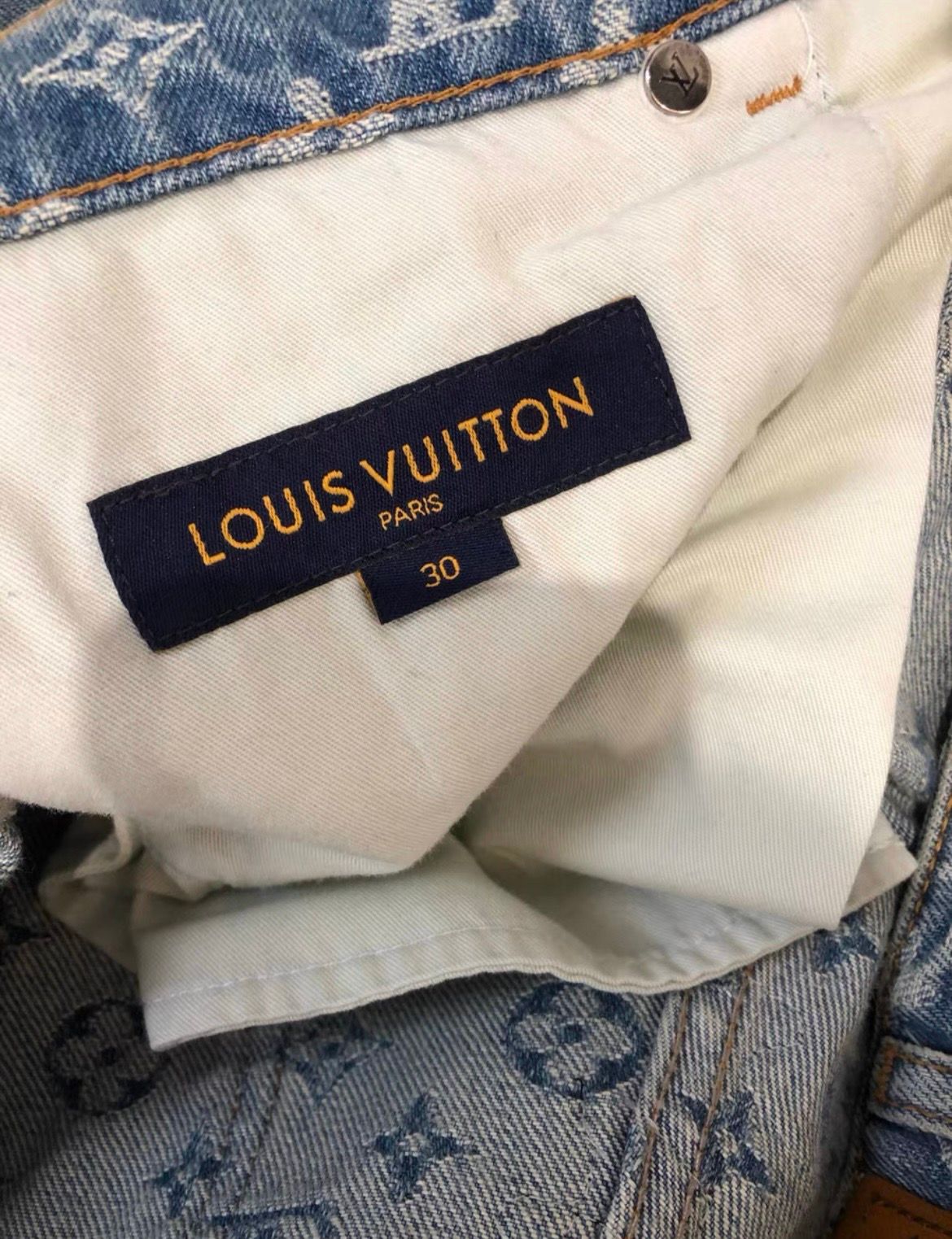 Louis Vuitton Tourist VS Purist Tuffetage Denim Pants Green Men's