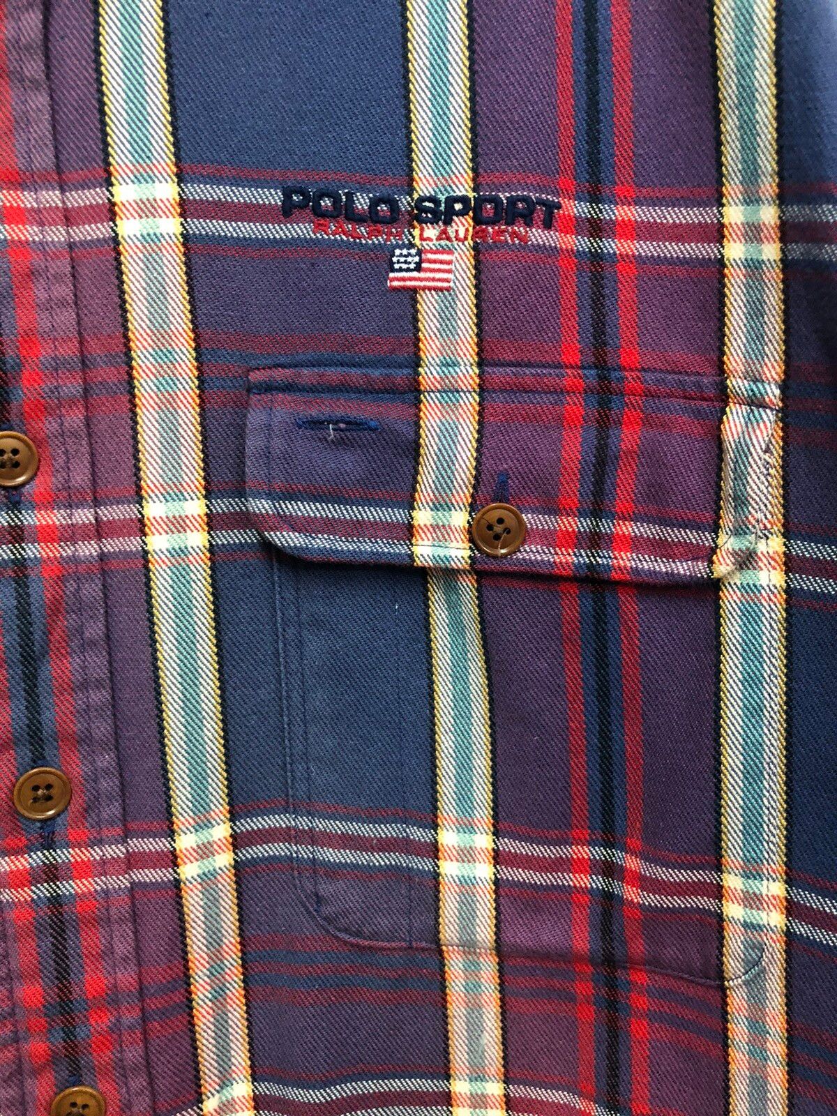Polo Ralph Lauren - Vintage 90s Polo Sport Ralph Lauren Flannel Size L - 4