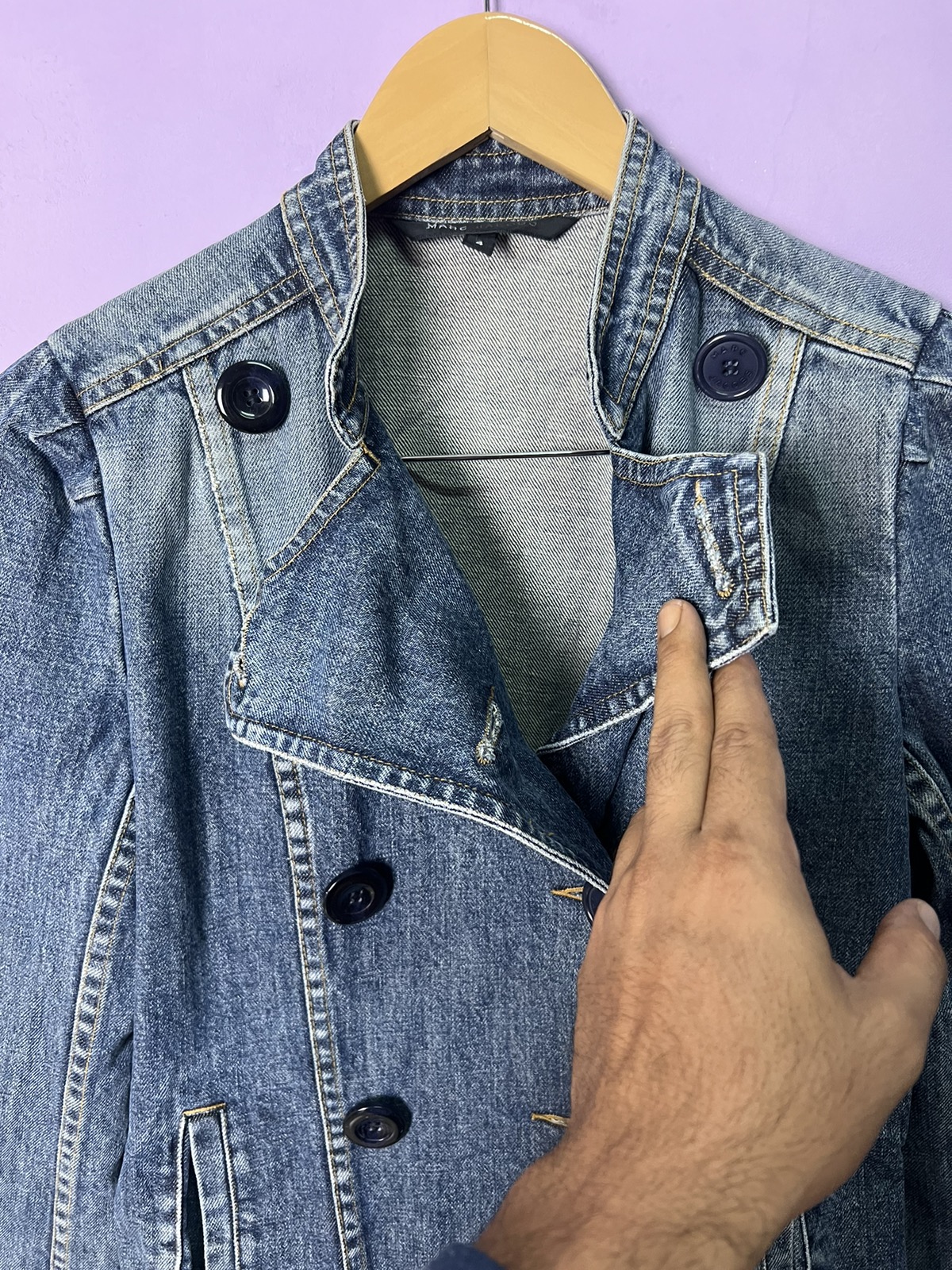 🔥Marc Jacobs Double Breasted Denim Jacket - 13