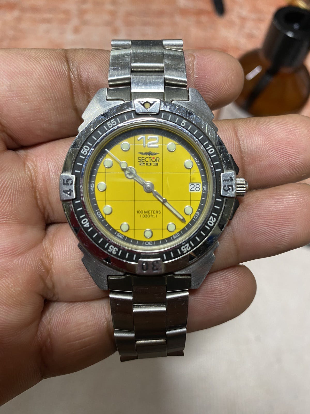 Vintage - SECTOR 203 DIVER 100M YELLOW DIAL - 2