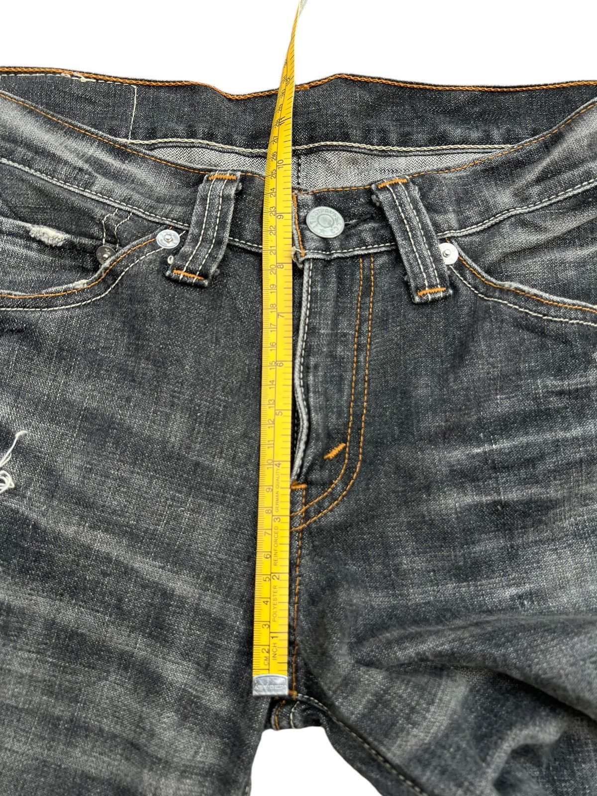 Levis 708 Distressed Paint Lowrise Flare Denim Jeans 33x34 - 14