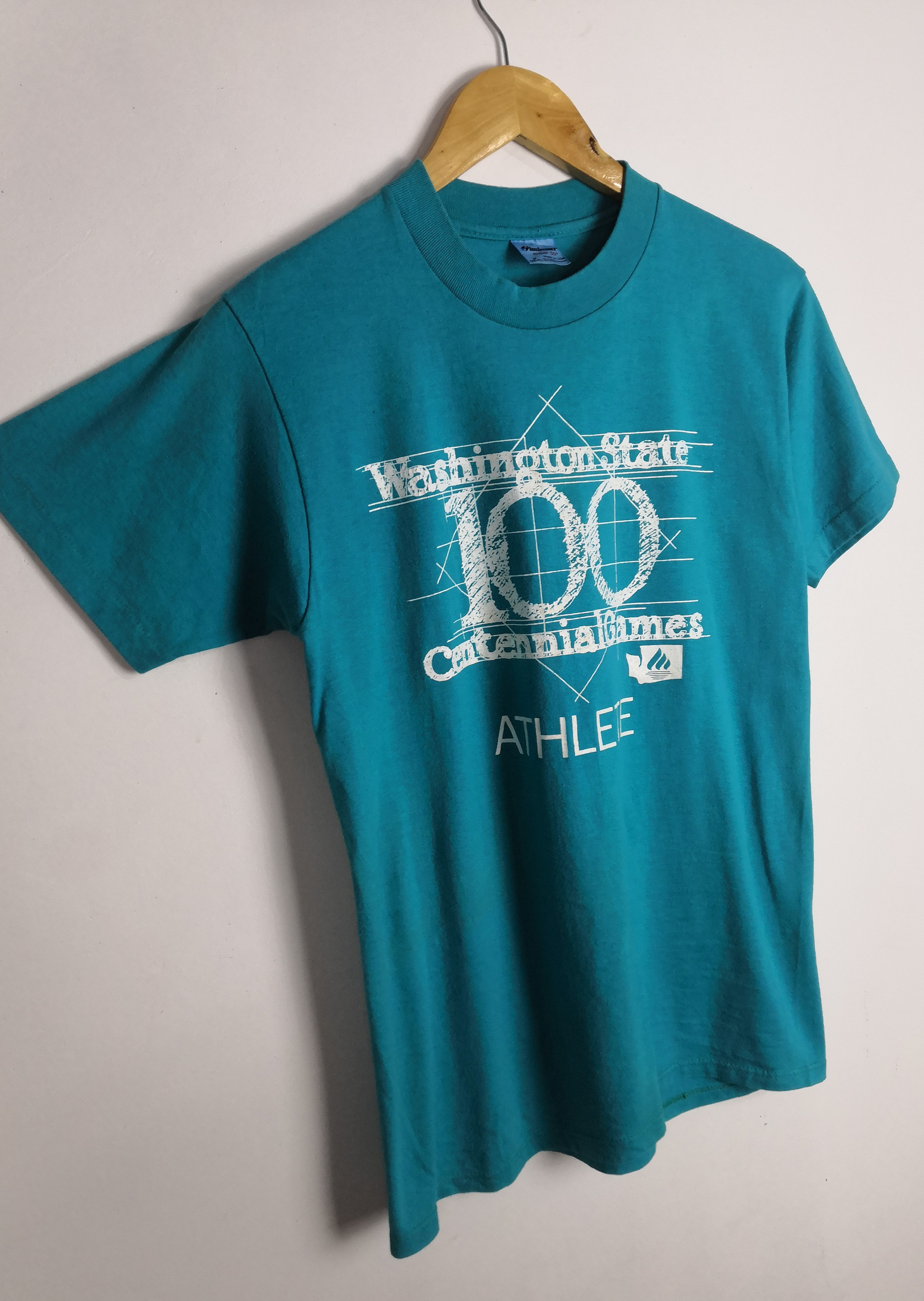 Vintage - True Vintage 90s Washington State Shirt 100 Centennial Games Athlete. - 2