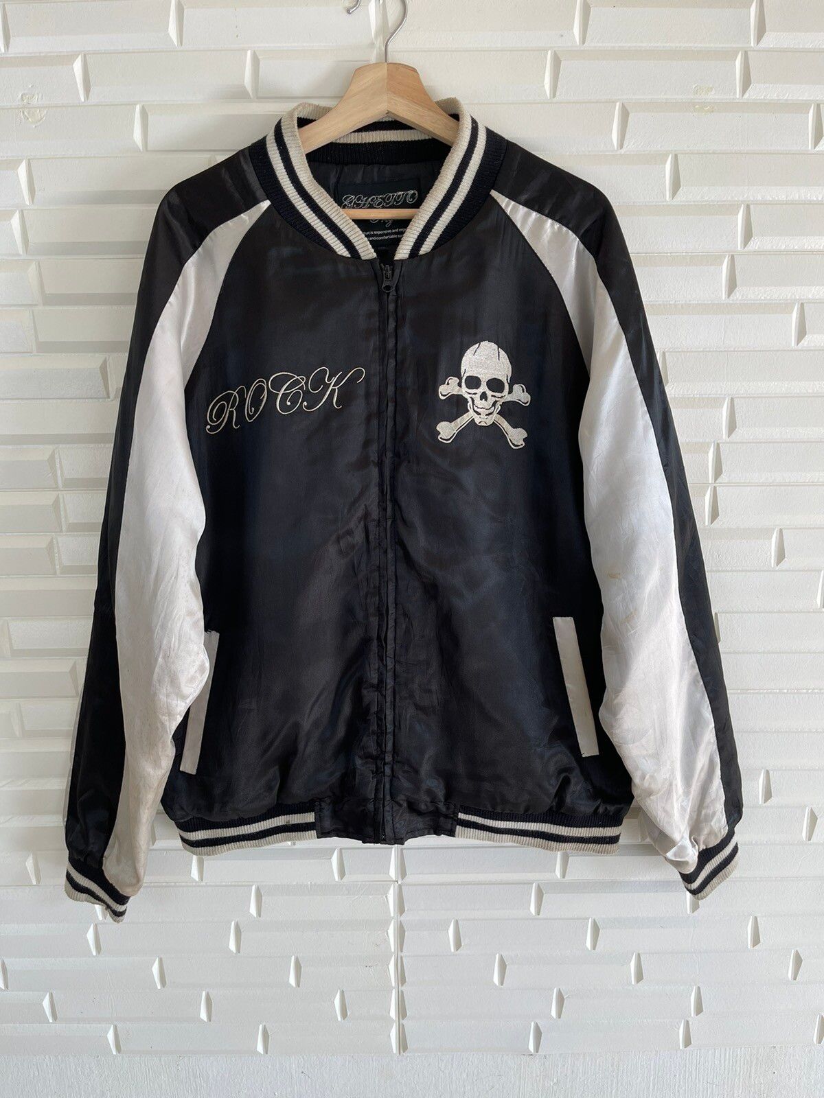 Japanese Brand - 🔥QUICK SALE❌ Vintage SUKAJAN SATIN SKULL GHETTO JACKET - 4