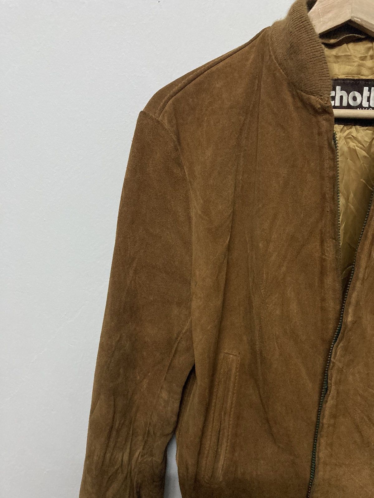 Vintage Schott Suede Full Leather Jacket - 7