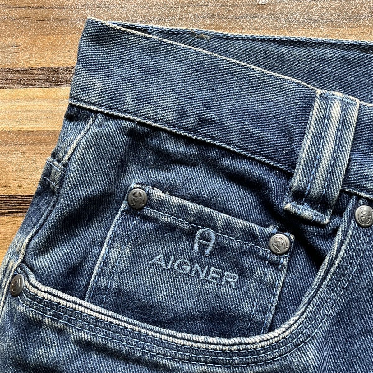 Italian Designers - Vintage Aigner Jeans Street Style Baggy Made In Italy - 7