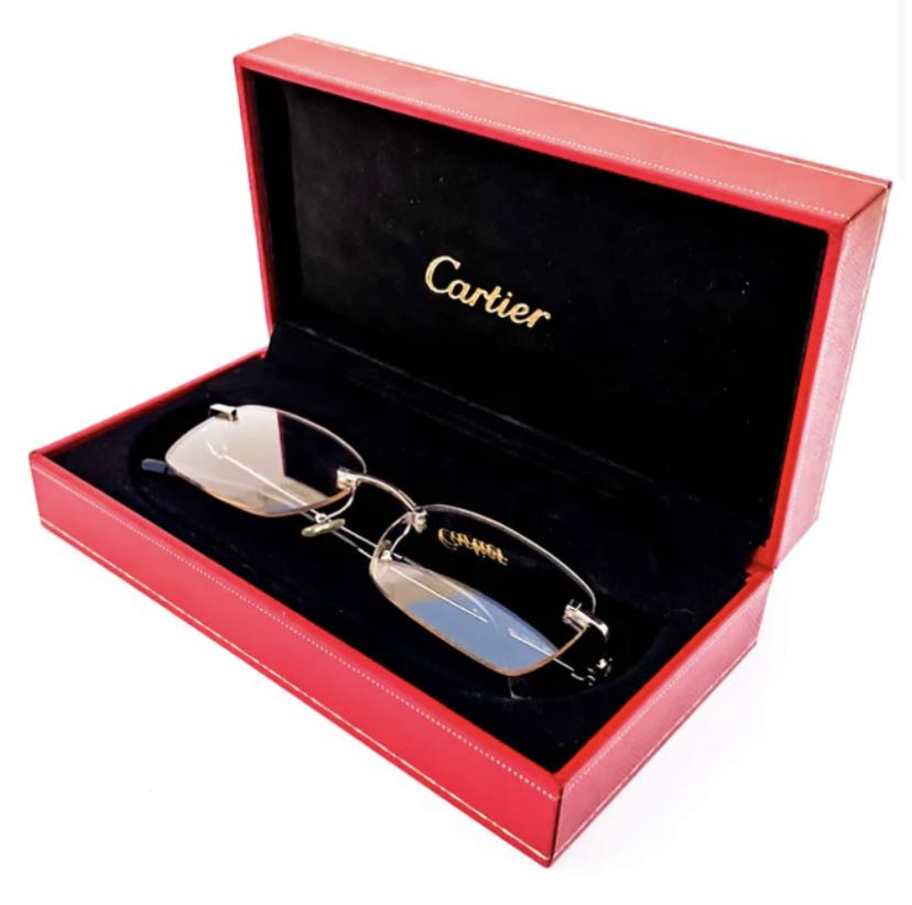 Cartier Solid 18K White Gold Sunglasses - 2