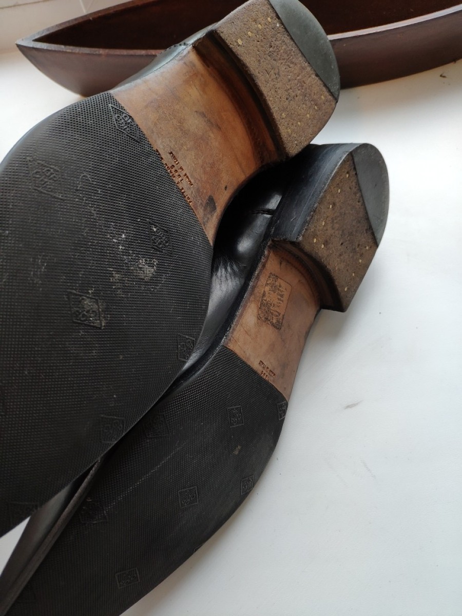 Premiata - Stitched black derbies.Like Saint Laurent A1923 Poell - 8