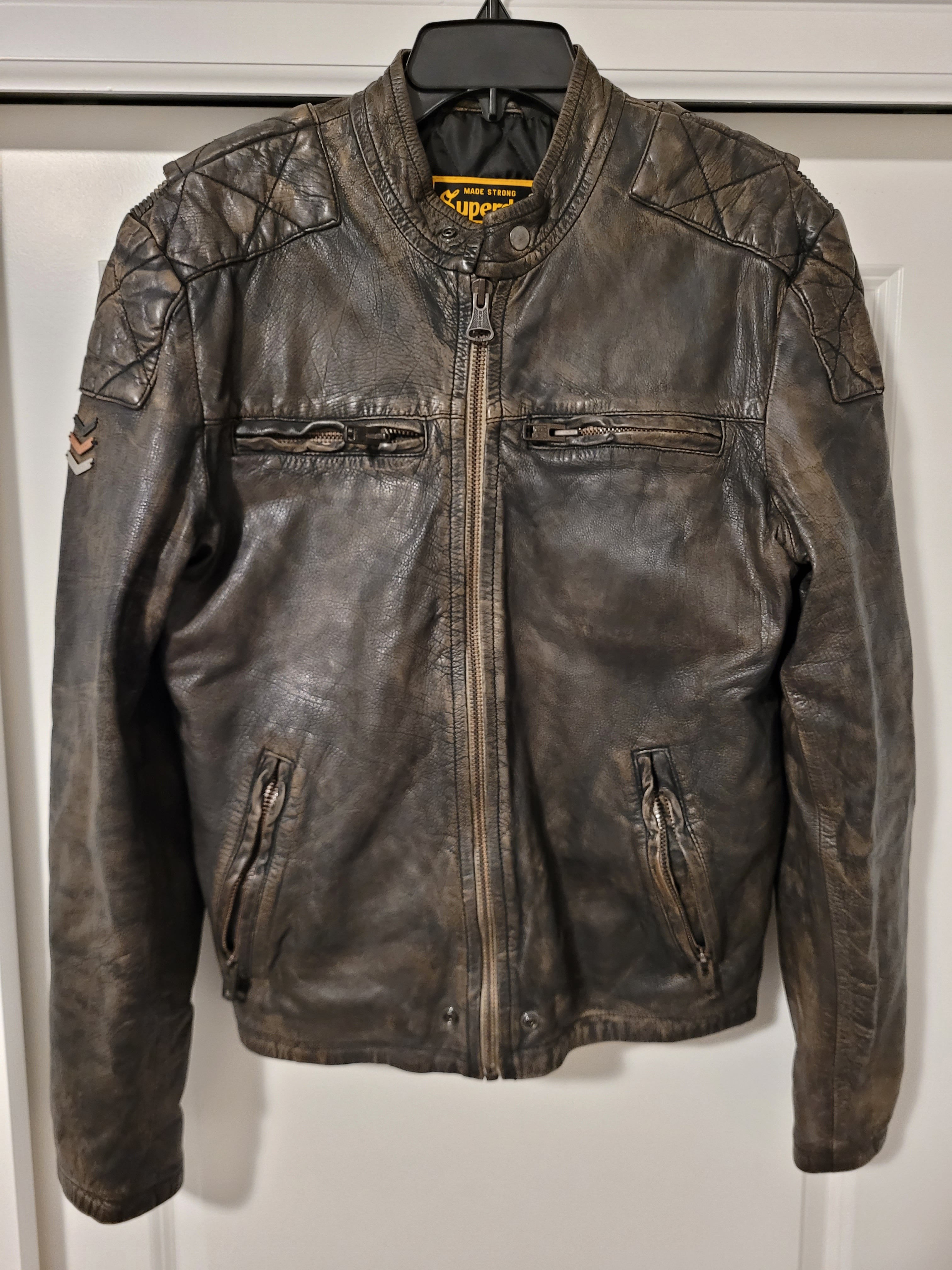 Superdry - Real Trials Leather Jacket - 1