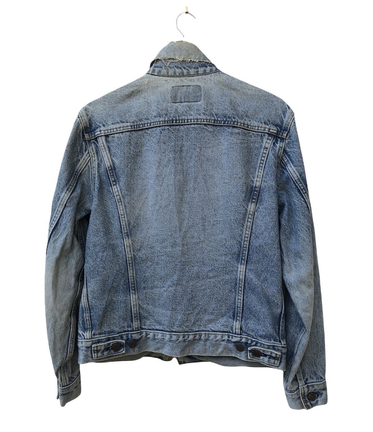 Vintage levis distressed denim jacket type 3 made in usa - 2