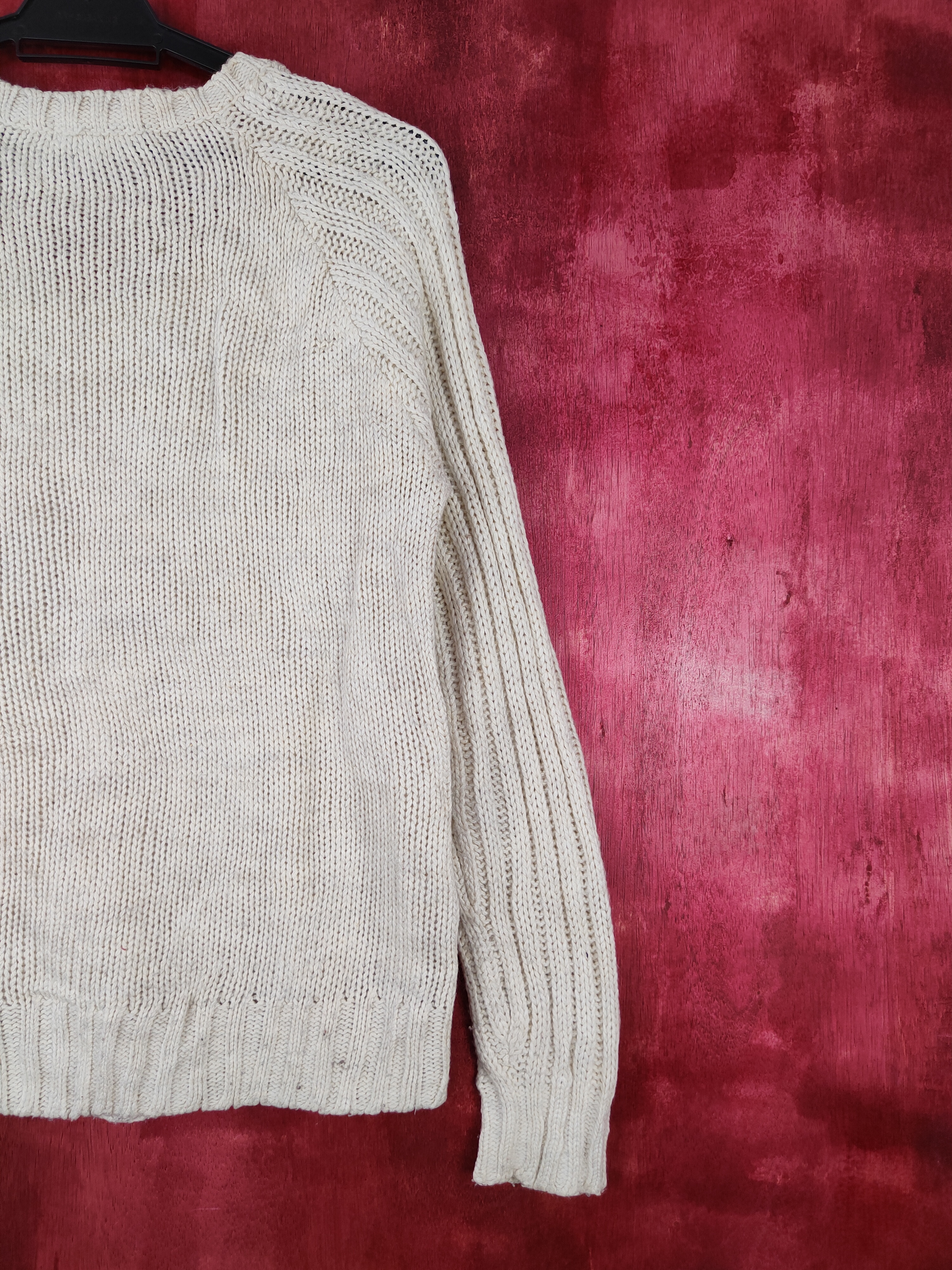 Japanese Brand - Archives White Knitwear Sweater Damage With Stain - 9