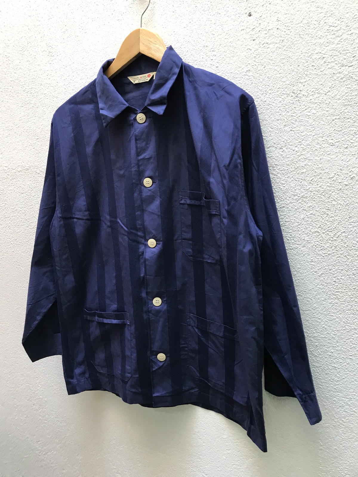 🔥💢 Derek Rose Navy Blue Shirt Made In England - 2