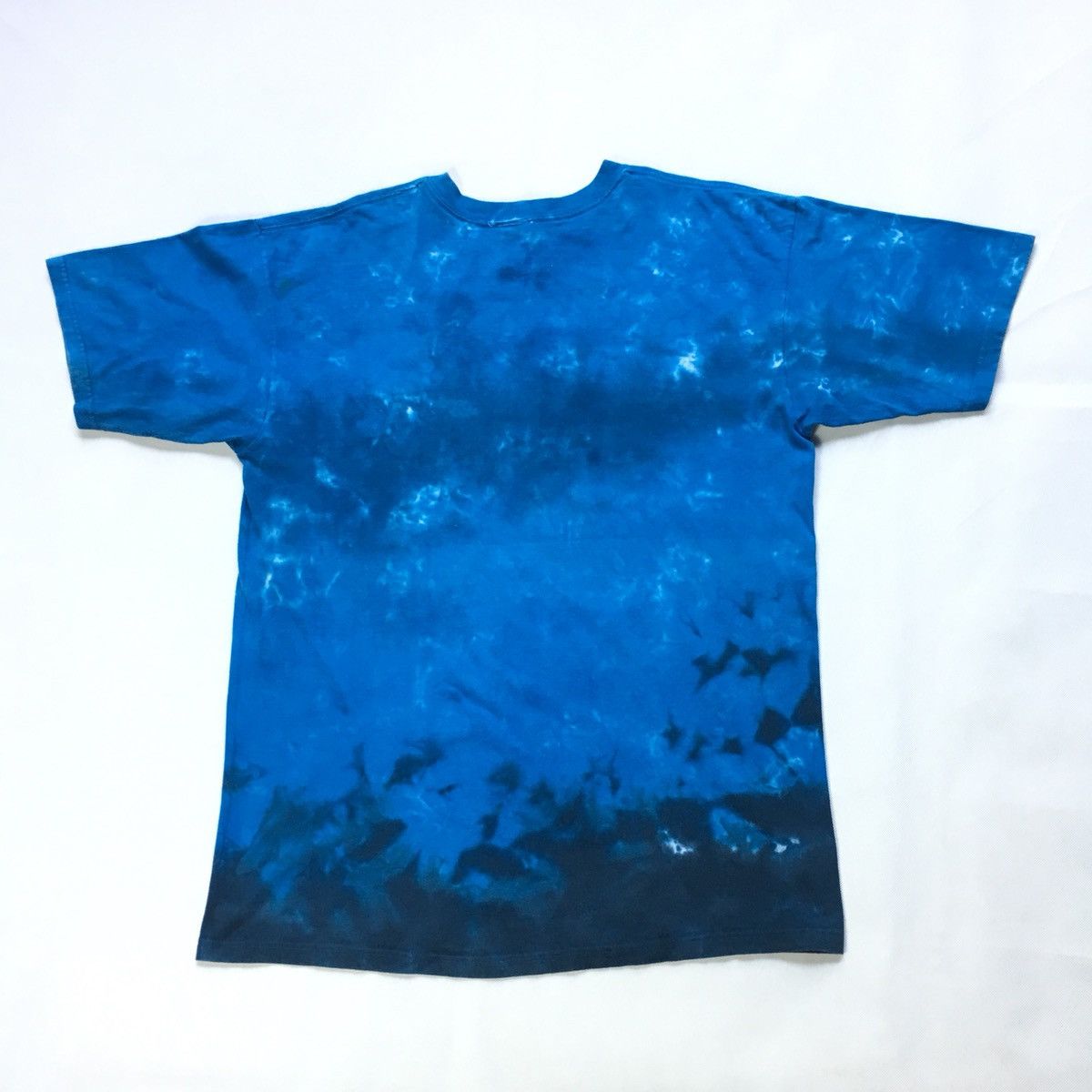 Vintage The Beatles Psychedelic Liquid Blue Tie Dye Tshirt - 3