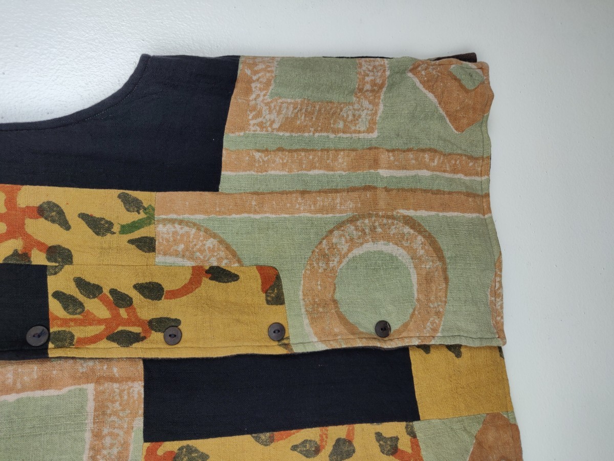 Native - Reversible MonaLisa Woven Vest Patchwork Jacket - 4