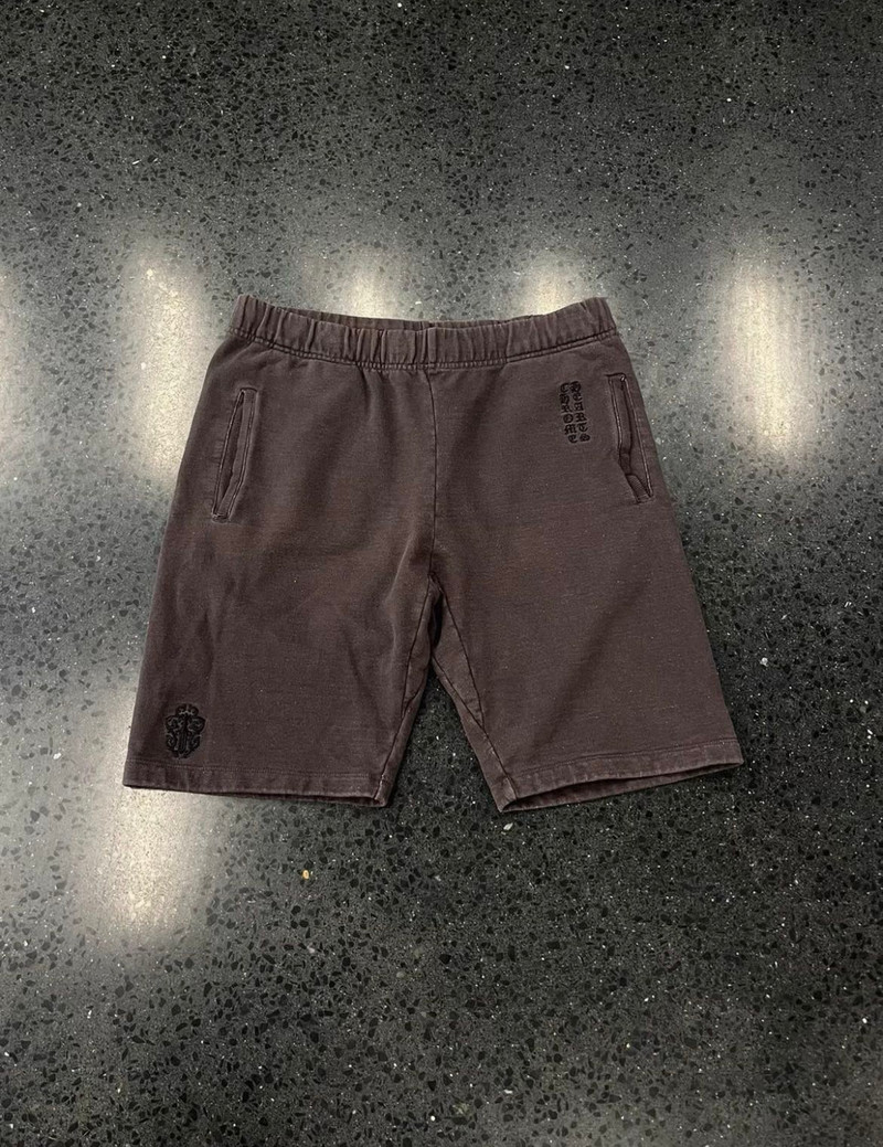 Chrome Hearts Y not logo embroidered sweat shorts - 1